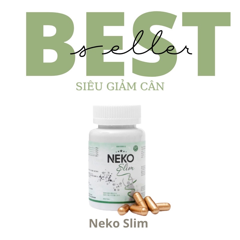 (Chính Hãng) Giảm cân Neko Slim chính hãng an toàn hộp 60v detox thảo mộc không phải thuốc giảm cân