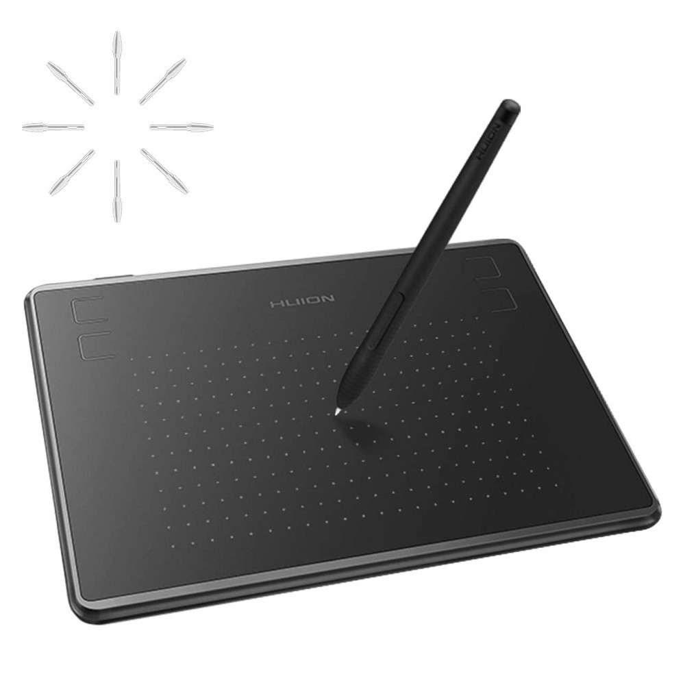 Bảng vẽ cảm ứng HUION H430P kèm bút vẽ không cần pin - Bảng vẽ đồ họa - Bảng vẽ máy tính