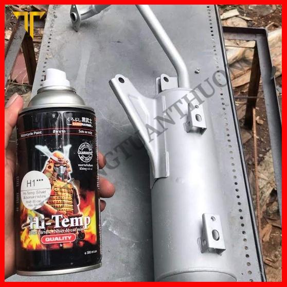 Sơn Pô chịu nhiệt Samurai H2 màu đen và H1 màu bạc