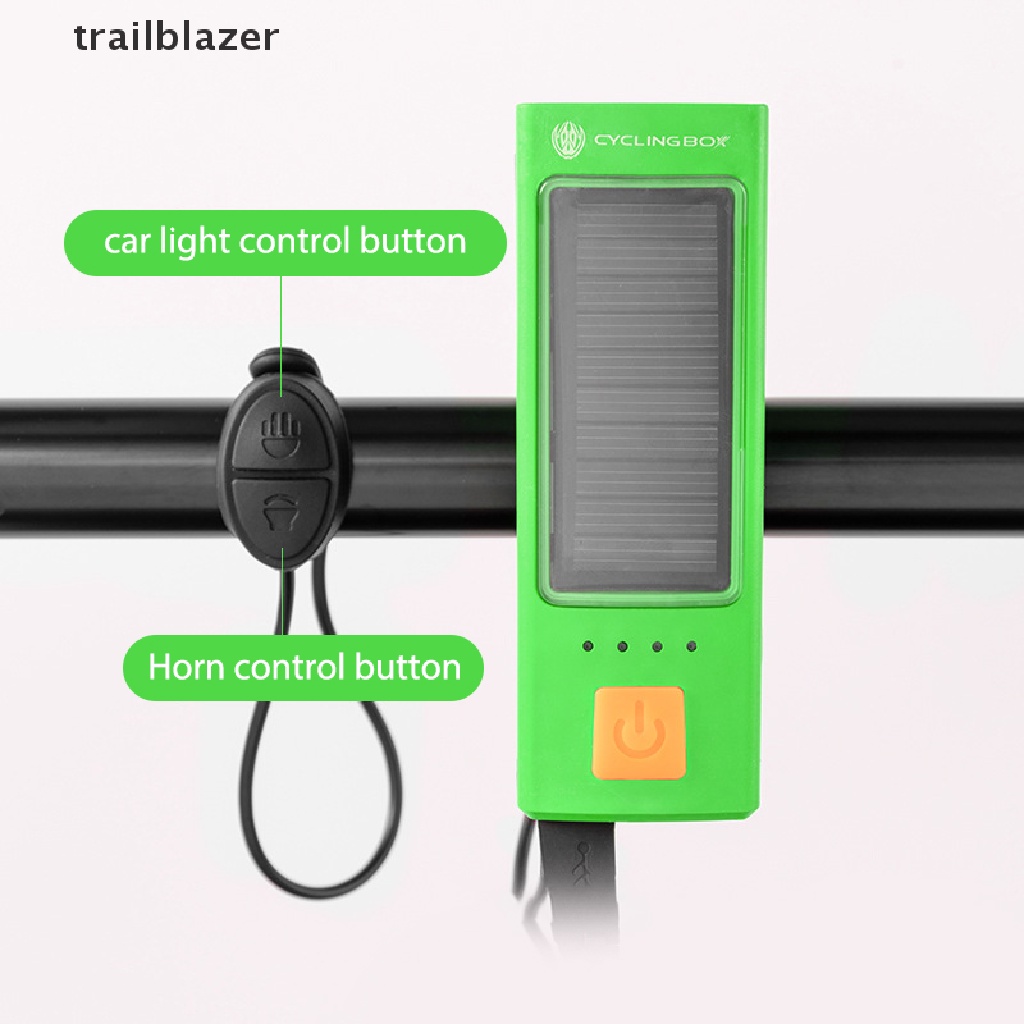 Đèn Led Sạc USB Năng Lượng Mặt Trời Chống Thấm Nước Cho Xe Đạp trailblazer