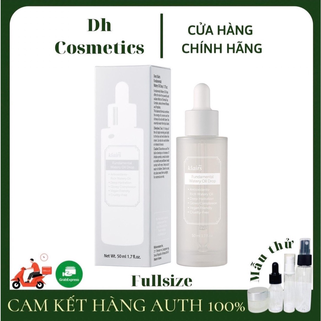 Tinh dầu dưỡng ẩm Dear Klairs fundamental watery oil drop 50ml
