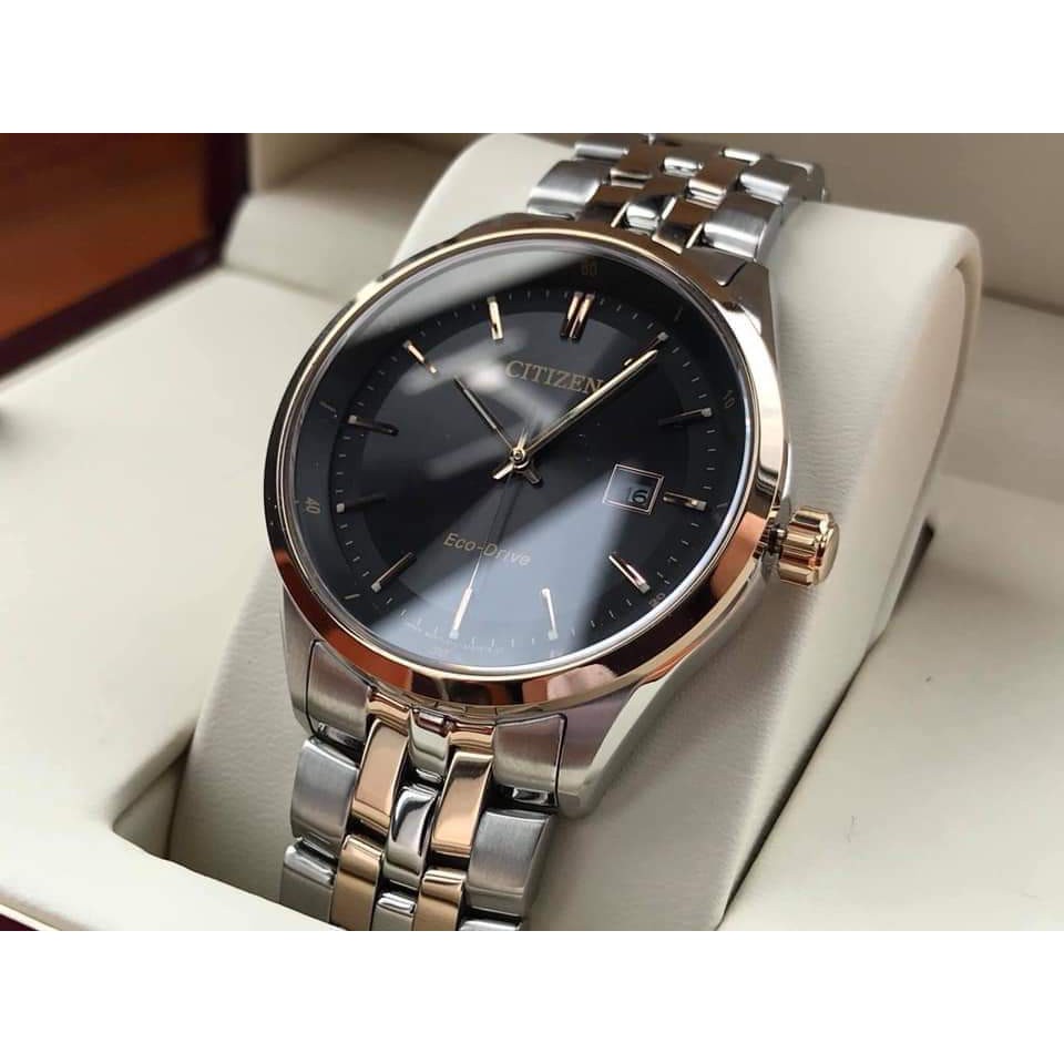 Đồng hồ nam Citizen BM7256-50E dây kim loại demi gold thuộc bộ sưu tập Men’s Bracelet .