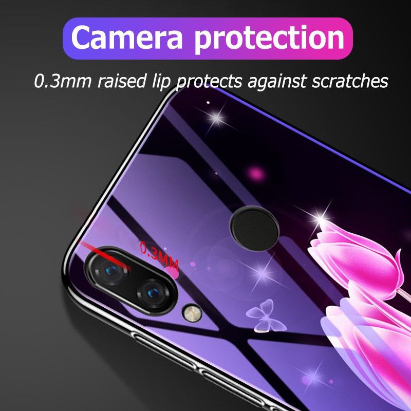 Ốp điện thoại kính cứng chống tia xanh cho Xiaomi Redmi Note 7 7 Pro