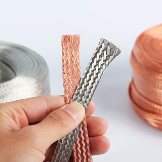 Chiều rộng 4mm ~ 22mm Dây nối đất bện bằng đồng có thể mở rộng Vỏ cáp tay Vỏ loa âm thanh Dây tín hiệu Chống nhiễu