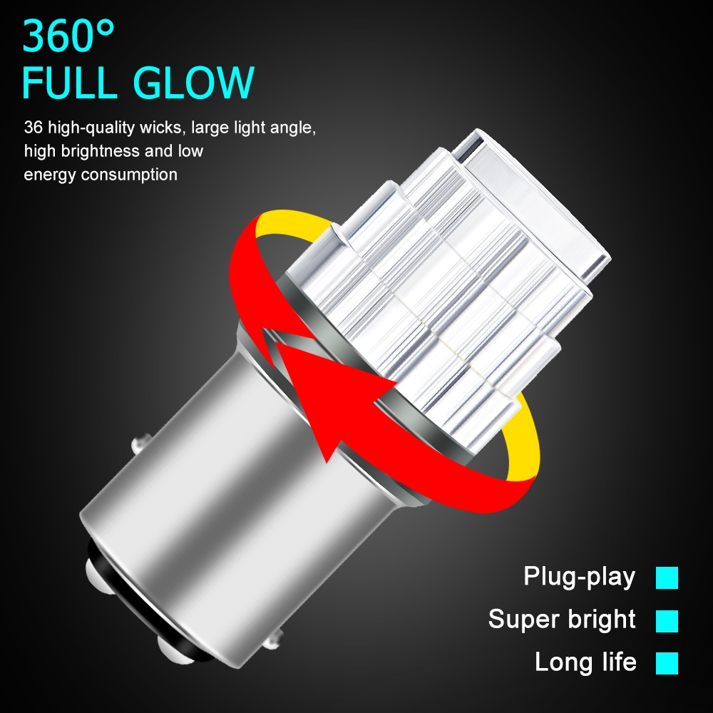 ✨Siêu Sáng✨ Đèn Phanh Xe 9 Bóng LED 1157 BAY15D 12V Nhấp Nháy