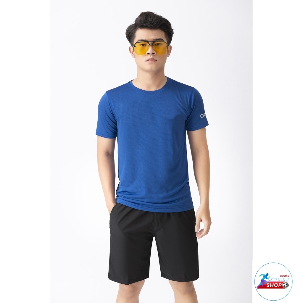 Bộ quần áo cổ tròn thể thao thời trang nam chất liệu áo vải thun lỗ kim Kynn shop