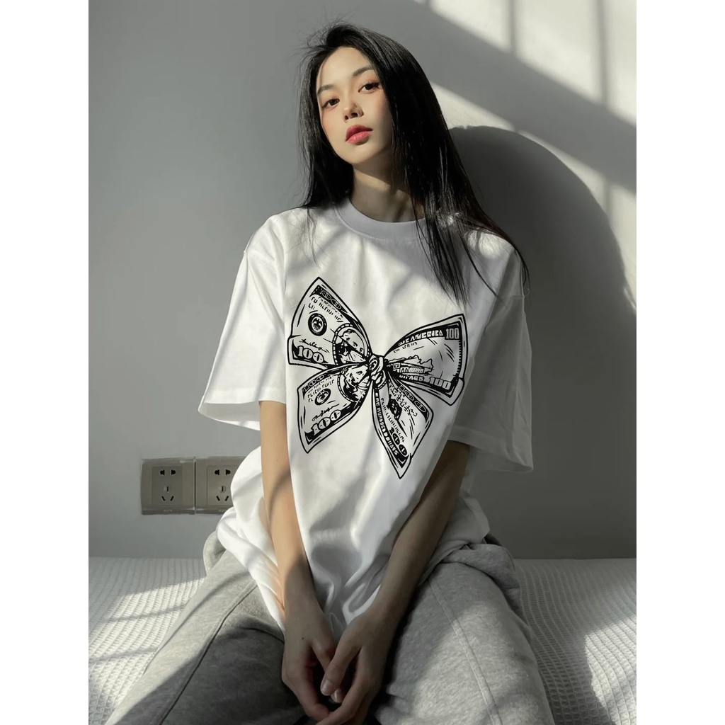 Áo thun form rộng unisex chất vải cotton MT003 Miucho Brand in graphic