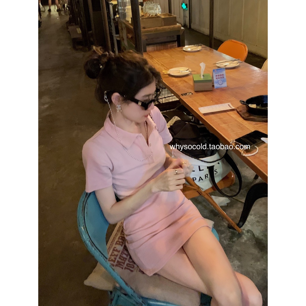 Cocory vn Đầm Tay Ngắn Màu Sắc Thanh Lịch Thiết Kế Xẻ Tà Quyến Rũ