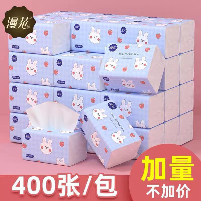 [Hàng loại 1] Thùng 40 bịch giấy ăn hình thỏ xinh xắn siêu dai, siêu mềm mịn - Nội địa trung