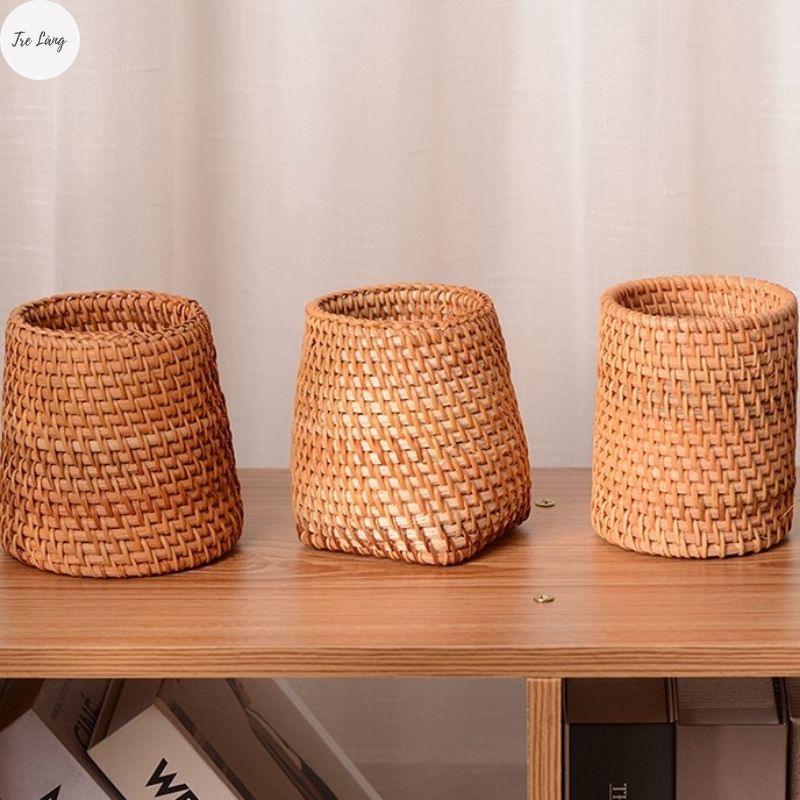 Cốc tre đựng đồ decor xinh xắn handmade 100% thân thiện với môi trường