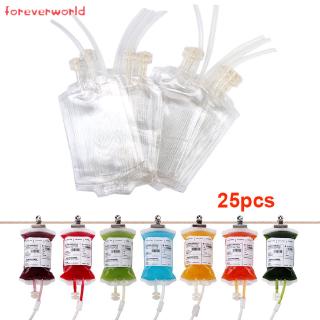 ♣✨♣ 25 Pcs Clear Food PVC Reusable Blood Energy Drink Bag Halloween Pouch Props Vampire Event Festive Party Supplies