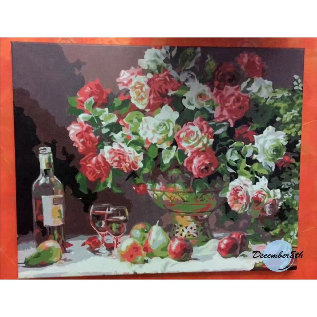 Tranh Tô Màu Theo Số Tranh Sơn Dầu Số Hóa December8th Bình Hoa - Có Sẵn | BigBuy360 - bigbuy360.vn