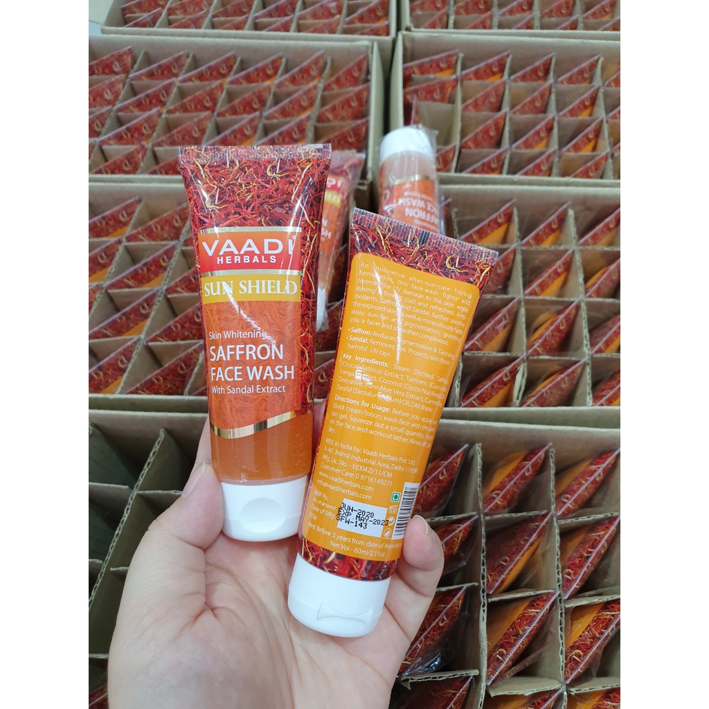 Sữa Rửa Mặt Saffron Face Wash Vaadi - Chiết Xuất Nhụy Hoa Nghệ Tây | BigBuy360 - bigbuy360.vn