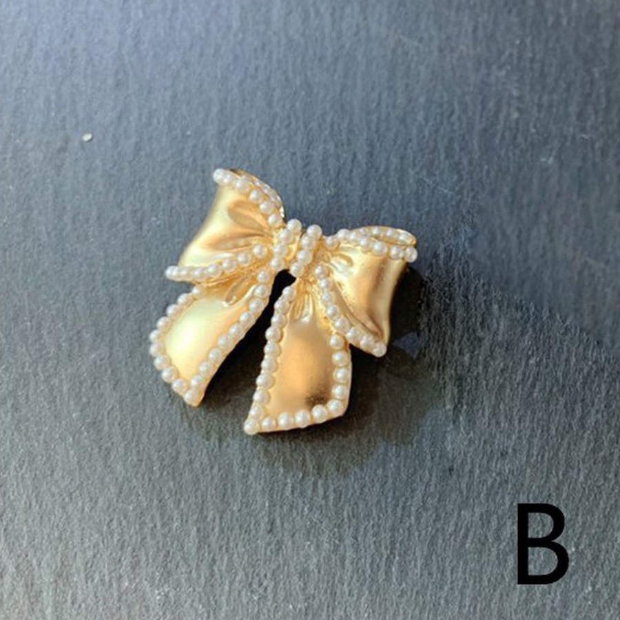 Trâm Cài Áo Hình Nơ Đính Ngọc Trai Thời Trang Hàn Quốc Cho Nữ