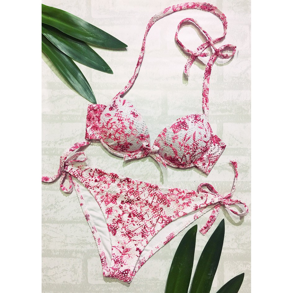 Bikini liền thân hoa cúp ngực đẩy