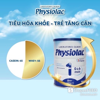 [Mã SKAMA8 giảm 8% đơn 300K] Sữa Physiolac Số 1 - Số 2 - Số 3 900G Date 9/2023