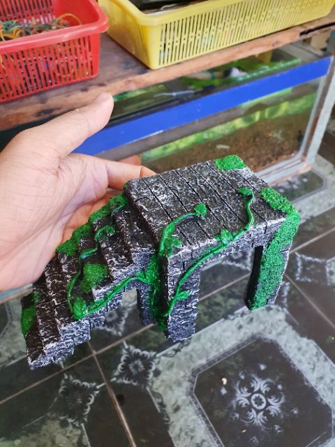 CẦU TRANG TRÍ HỒ CÁ NON BỘ 16x7x8cm