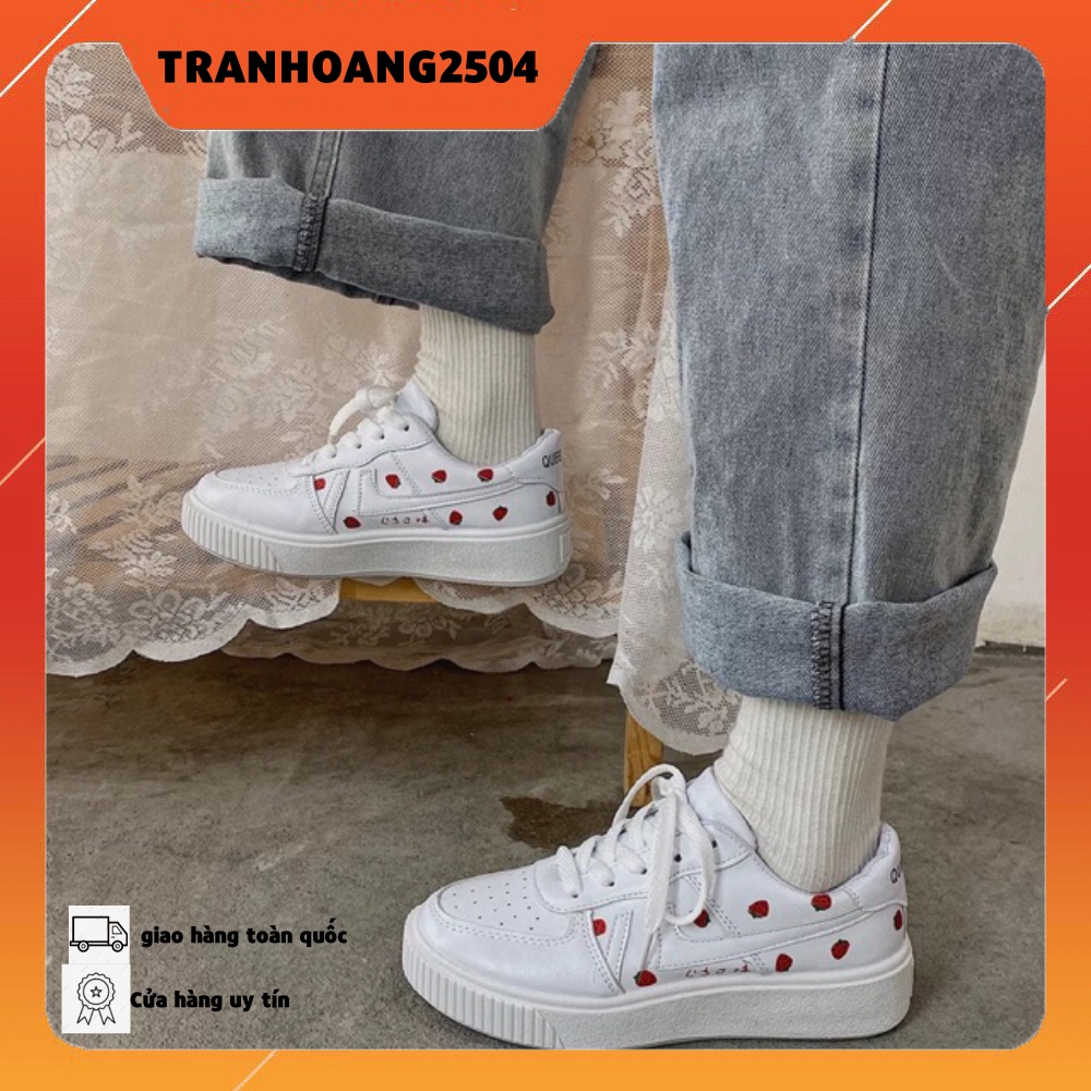 SẴN HÀNG Giày bánh mỳ đế 5cm dâu tây hottrend 2020 CÓ ẢNH THẬT