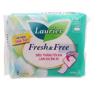 BĂNG VỆ SINH LAURIER SIÊU MỎNG CÁNH 8 MIẾNG