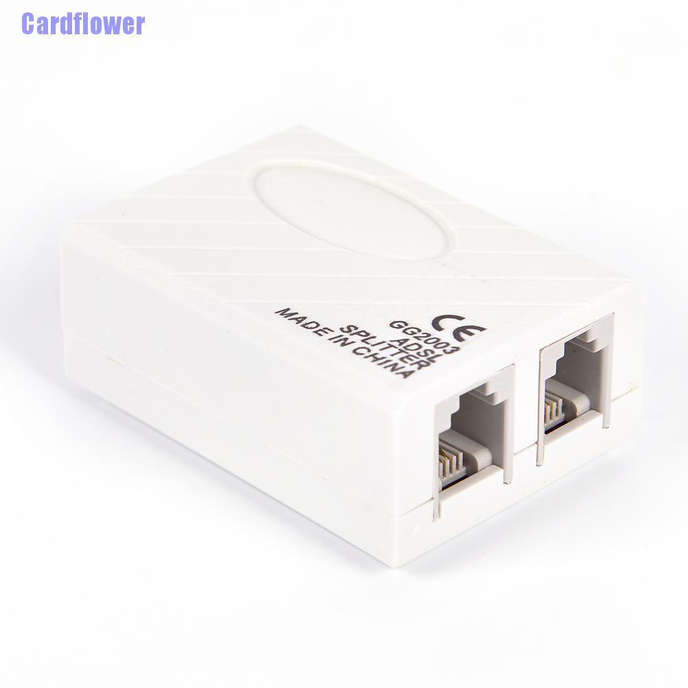 Cardflower  RJ11 Cable Line ADSL Fax Modem Phone Network Jack Micro Filter Splitter Adapter