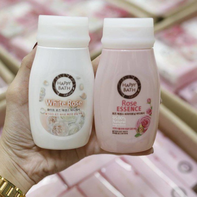 Set Sữa Tắm Happy Bath Mini Limited Edition Làm Trắng, Đều Màu Da 150ml - Hàn Quốc Chính Hãng