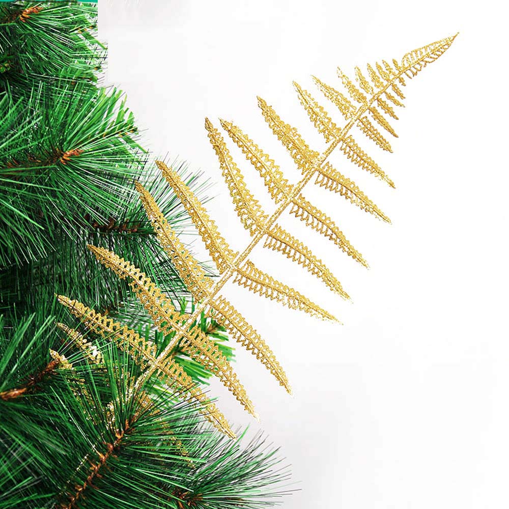 Set 10 Nhánh Cây Nhân Tạo Bằng Nhựa Đính Kim Sa Nhiều Màu Trang Trí Nhà Cửa / Tiệc Cưới / Giáng Sinh