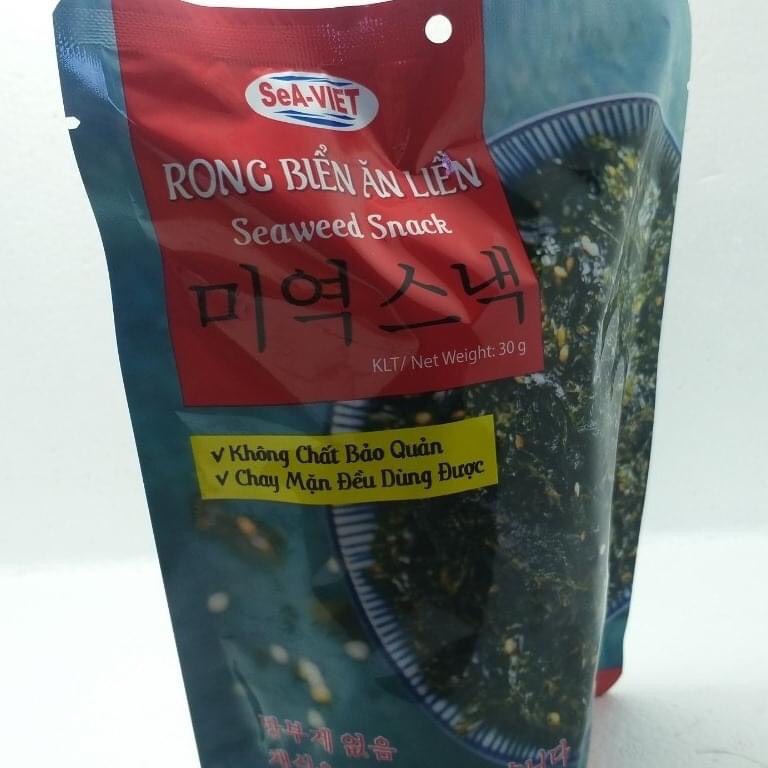 Rong biển Ăn Liền Sea Việt gói 30g- Ho trợ cơn Thèm ăn 30g chỉ 10 Calo