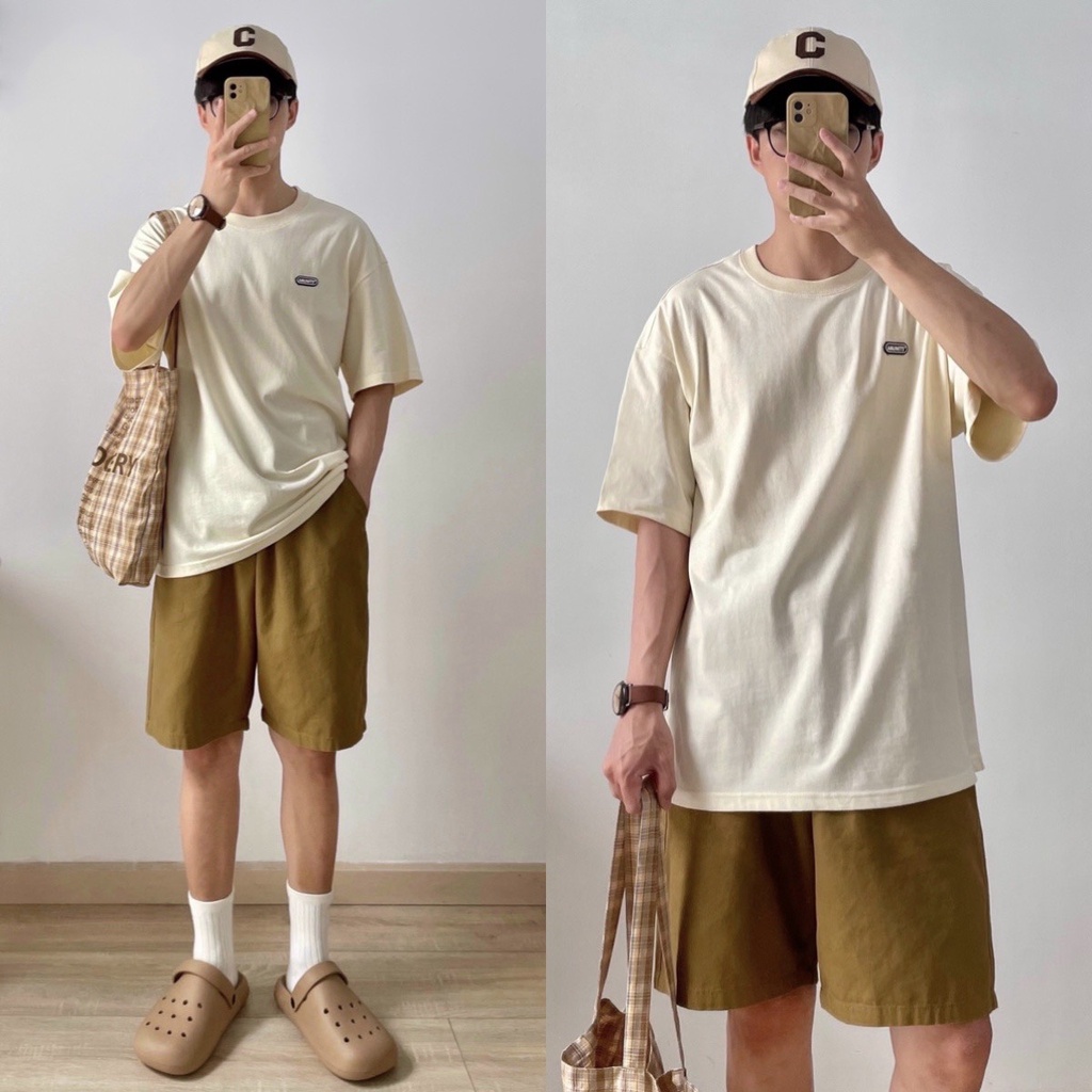 NOBITA HOME - áo thun tay ngắn form rộng 100% cotton 7593