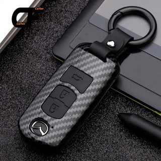 Vỏ ốp vân carbon dành cho chìa khóa ô tô Mazda CX5 3 6 Vỏ chìa khóa 1 mục