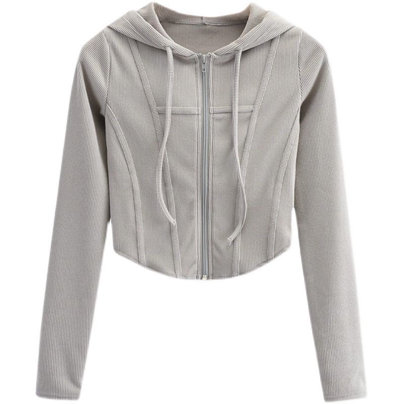Áo Khoác Hoodie Tay Dài Thoáng Khí Phong Cách Âu Mỹ Thời Trang Mùa Hè Cho Nữ 0408