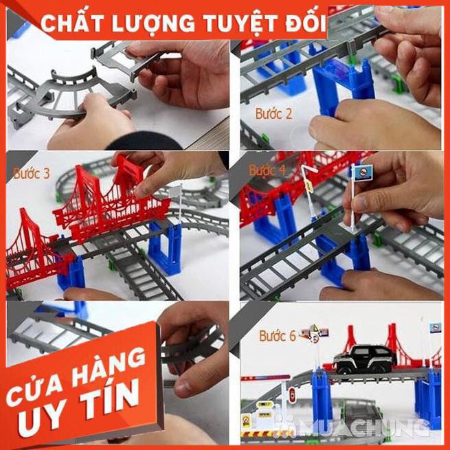 Bộ đồ chơi đường ray ô tô 88 chi tiết