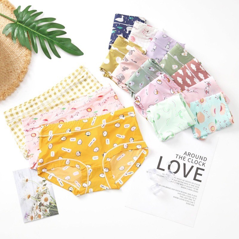 Quần Lót Su nữ💕 Gấp Viền Hoạ Tiết Hoa Dễ Thương Nữ Tính mát lạnh chất cao cấp | BigBuy360 - bigbuy360.vn