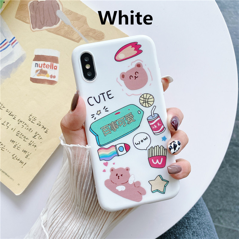 vivo Y19 Y17 Y15 Y12 Y11 S1 Y95 Y93 Y91 Y91c Y81 Y81i Y71 Y71i Y55 Y55s V7 V5 V5s Milk tea Bunny rabbit Cute Bear Soft Silicone Case