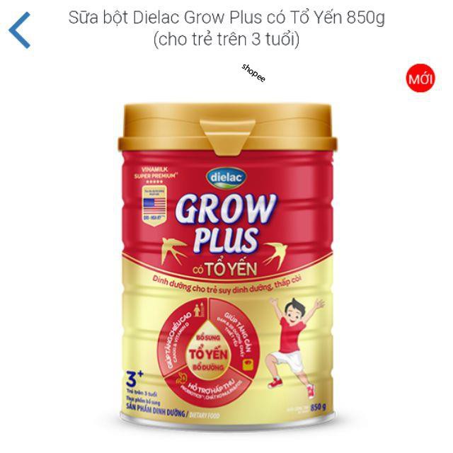 Sữa bột Dielac Grow Plus có Tổ Yến 850g (cho trẻ trên 3 tuổi)