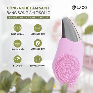Máy rửa mặt rung sóng âm masages nâng cơ mặt