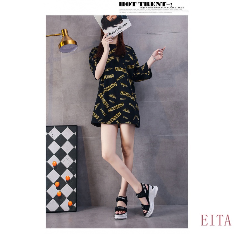 Giày Sandal Thể Thao Đế Xuồng Dày Thời Trang Mùa Hè Cho Nữ
