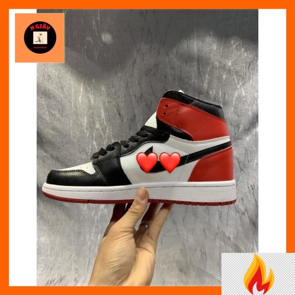 Giày jordan đỏ đen cao cổ, full size -O*dc