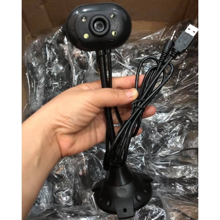 ☘️(Bảo hành 06 tháng) Webcam Chân Cao có mic dùng cho máy tính có tích hợp mic và đèn Led trợ sáng-Webcam máy tính để ba