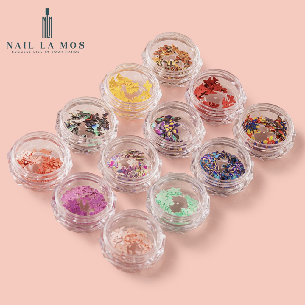 Bướm giấy nail 3D trang trí móng - phụ kiện bướm nail đắp ẩn gel phong cách Hàn Nhật