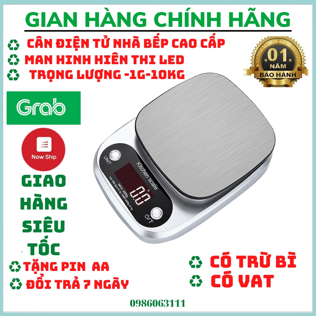 [CÂN CHÍNH XÁC]Cân tiểu ly điện tử nhà bếp mini định lượng từ 1gram đến 5kg làm bánh cân thực phẩm chính xác cao