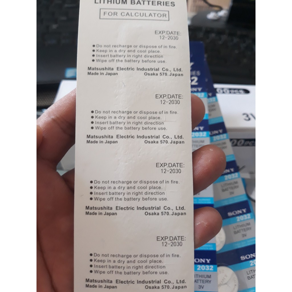 Pin 3V Cmos Sony CR2032 - Vĩ 5 Viên