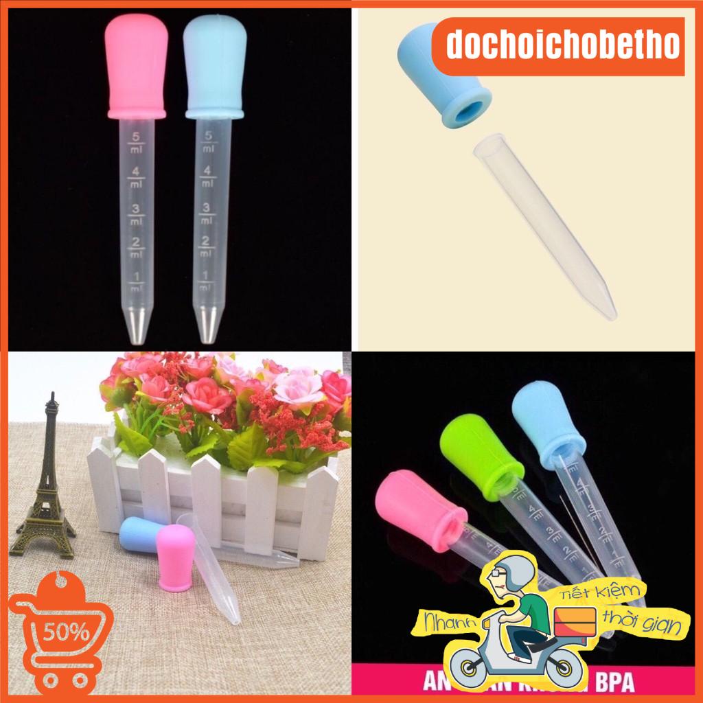 Ống hút sữa, bón thuốc cho bé đầu bóp silicon mềm loại 5ml