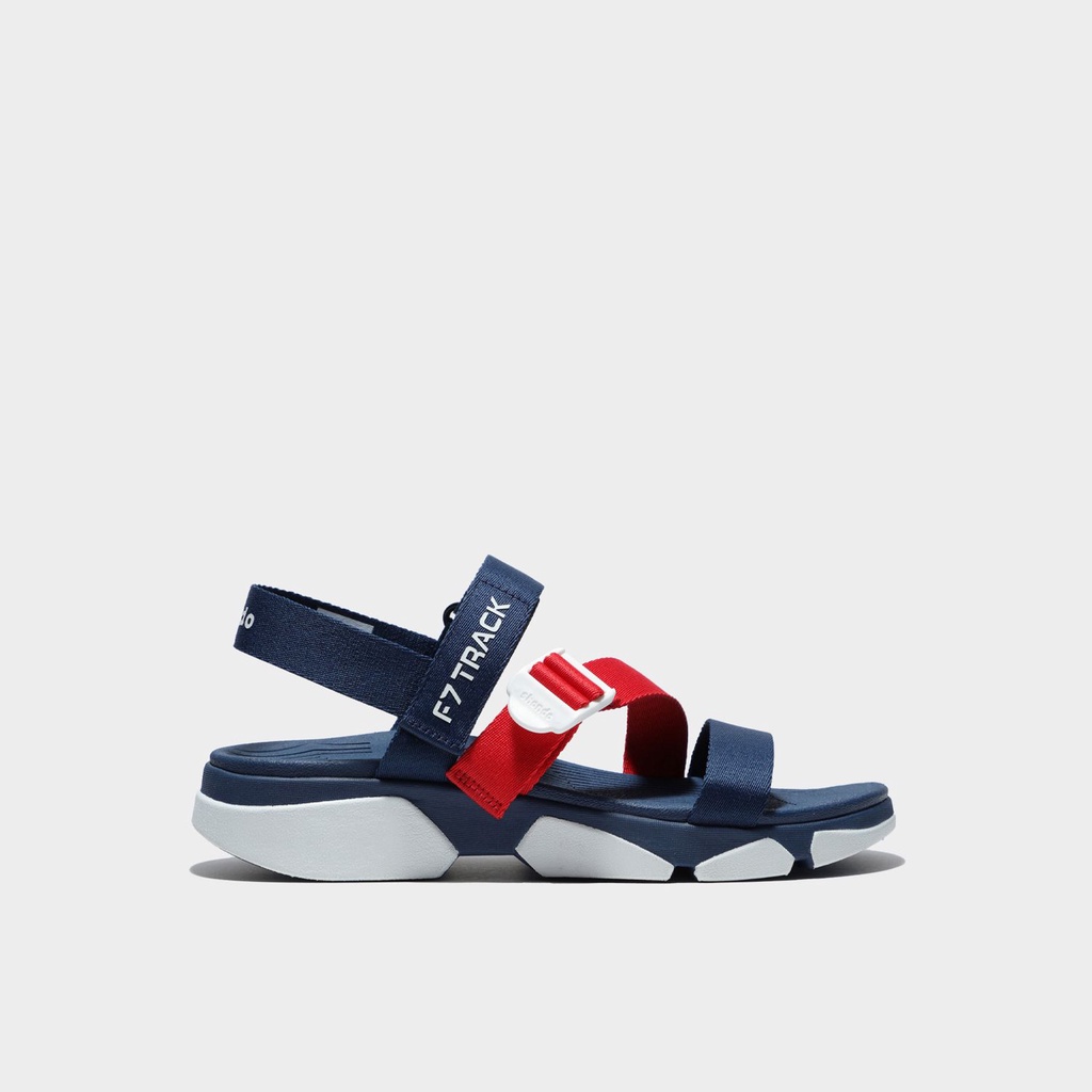 Giày Sandals Shondo F7 Track xanh navy đế trắng F7T0036