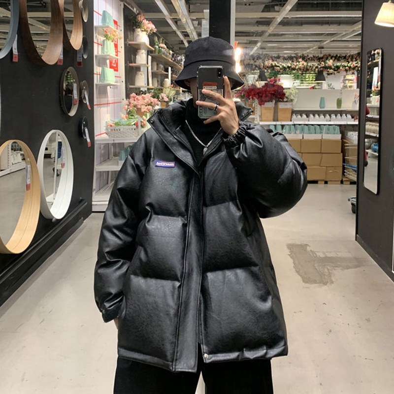 Áo khoác cotton giữ ấm in chữ phong cách Hong Kong thời trang dành cho nữ