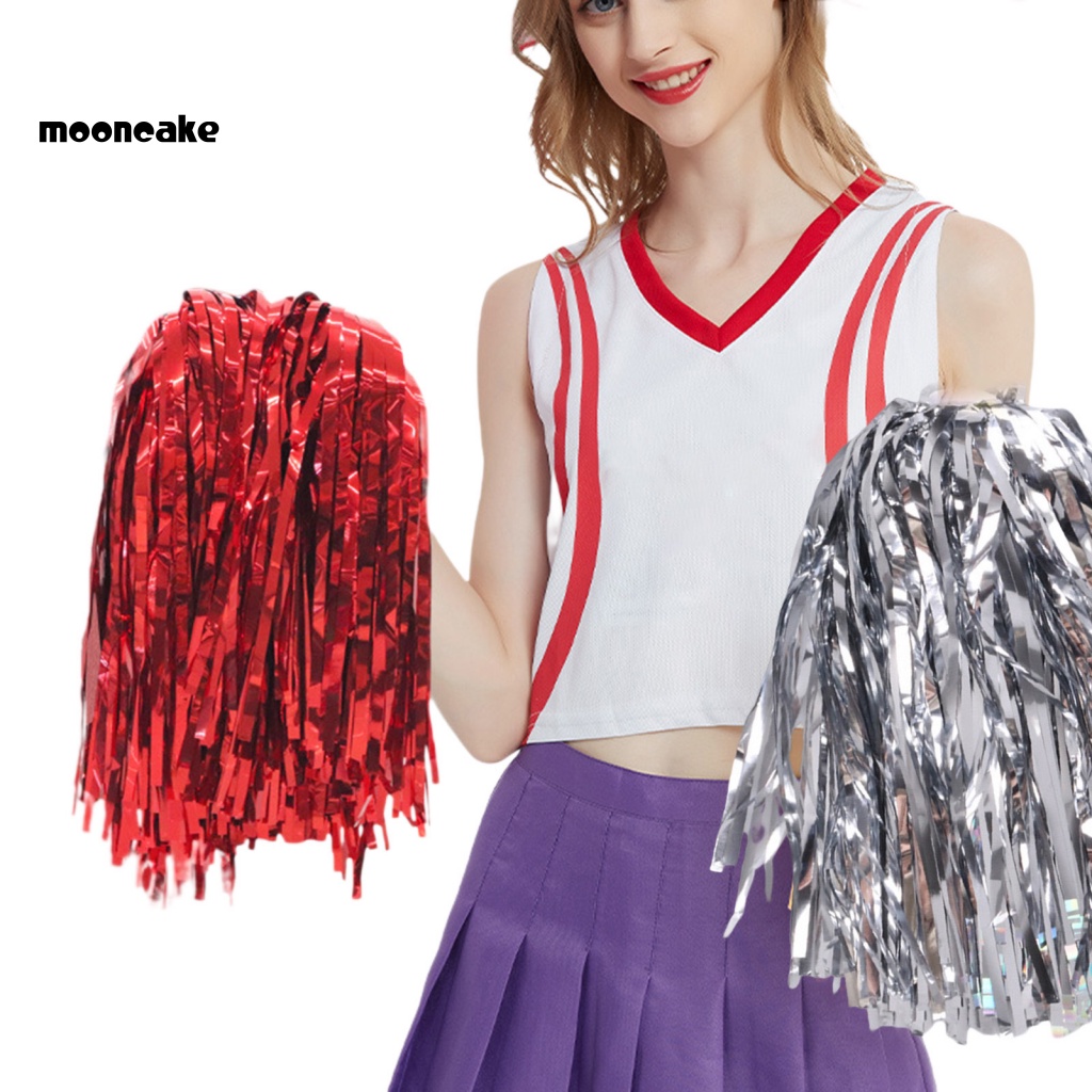Moon * Bông Pompoms Màu Sắc Tươi Sáng Thoải Mái Dùng Để Chơi Trò Chơi Thể Thao Cheer Squad Đội Spirited Fun Pompoms