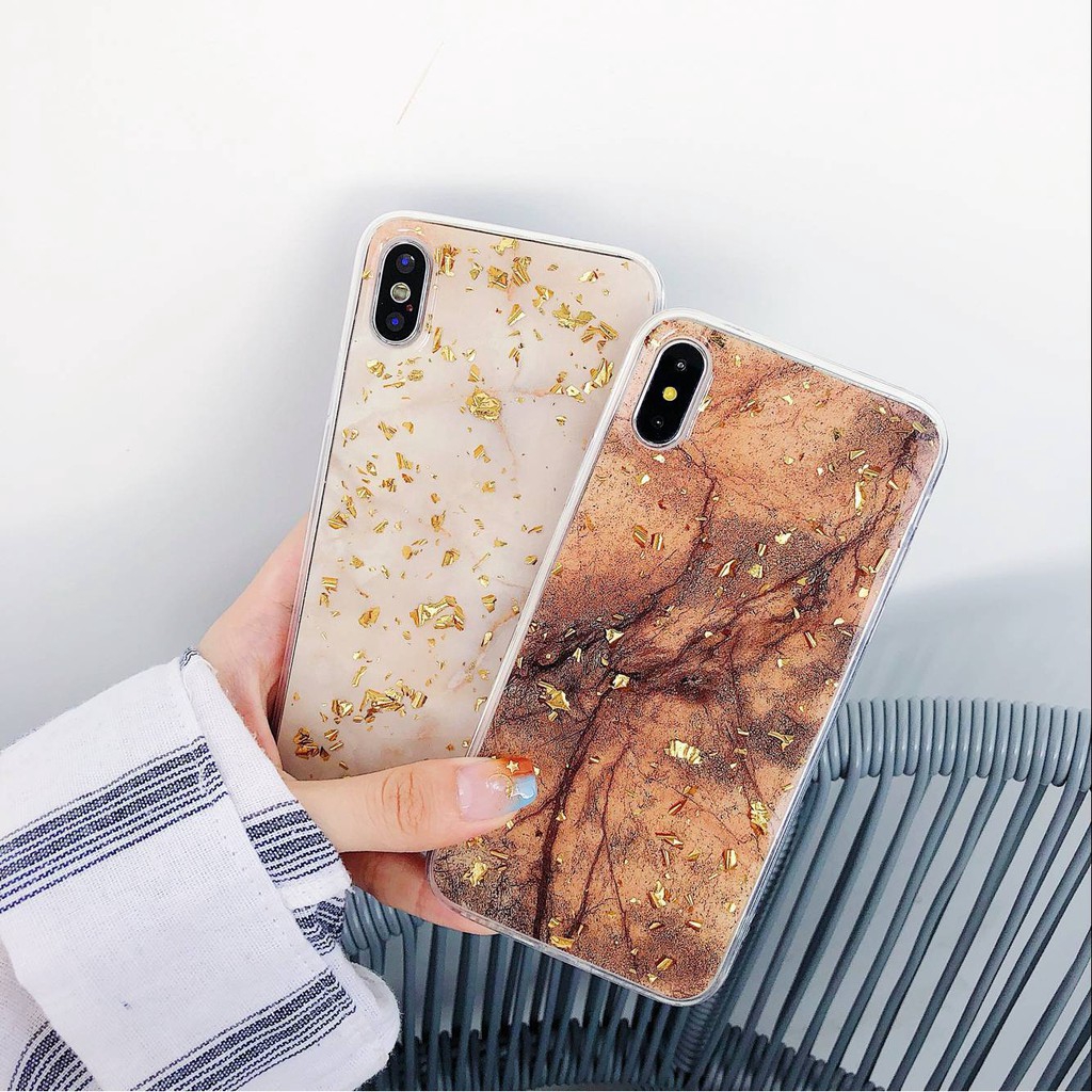 Vỏ điện thoại iPhone 12 Pro Max / iPhone 12 Pro / 11 Pro Max Marble Gold Foli cho iphone 6 6splsu i8 X i8plus XS MAX XR