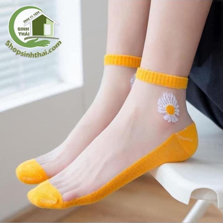 Tất vớ nữ đi giày thể thao cổ ngắn - tất lưới ren thoáng mát - giao kiểu ngẫu nhiên