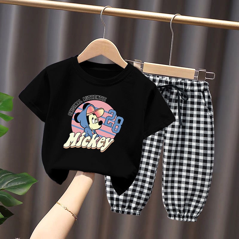 Set Áo Thun Ngắn Tay Và Quần Dài Chống Muỗi Thời Trang Hàn Quốc Cho Bé