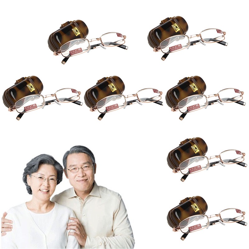 (Hàng Mới Về) 1 Kính Đọc Sách Mini Gọng Kim Loại + 1.00 - + 4.00
