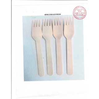 Muỗng gỗ nĩa gỗ dao gỗ 16 cm và 10 cm